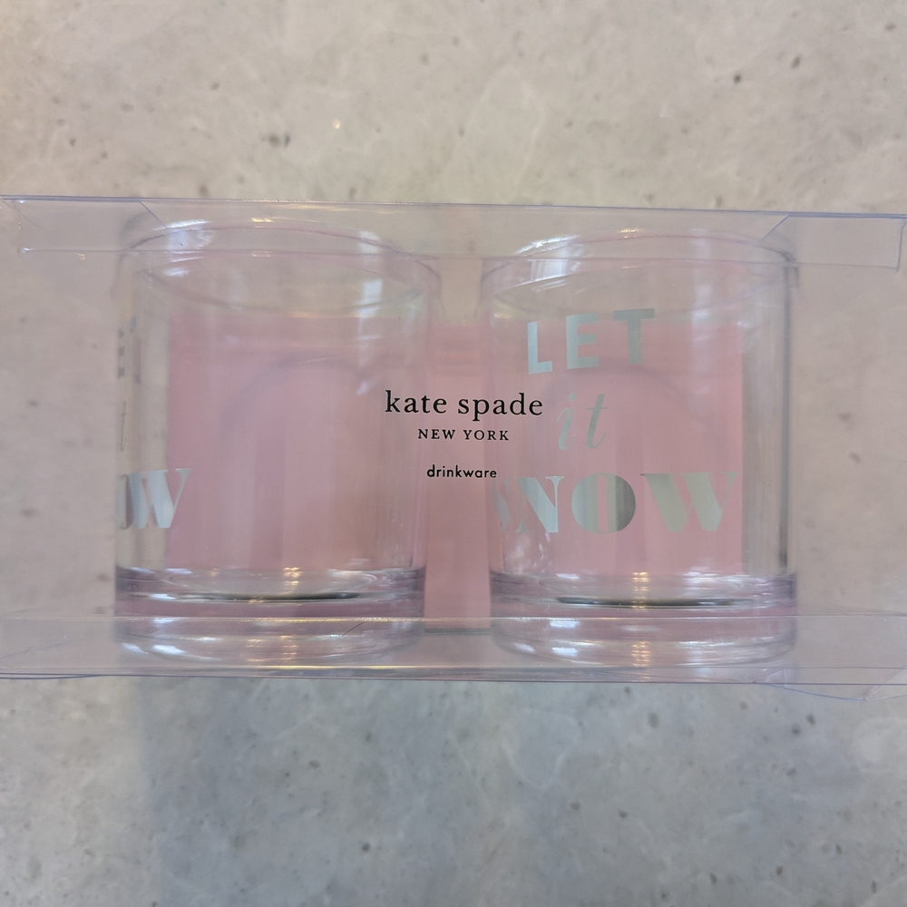 ♠️ "Let it Snow" Kate Spade Drinkware Set